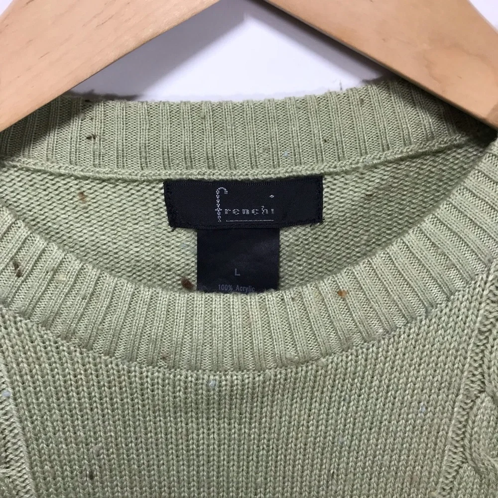 Frenchi cropped green sweater size L